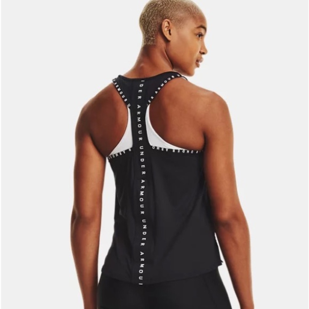 Women's UA Knockout Black Tank Size M